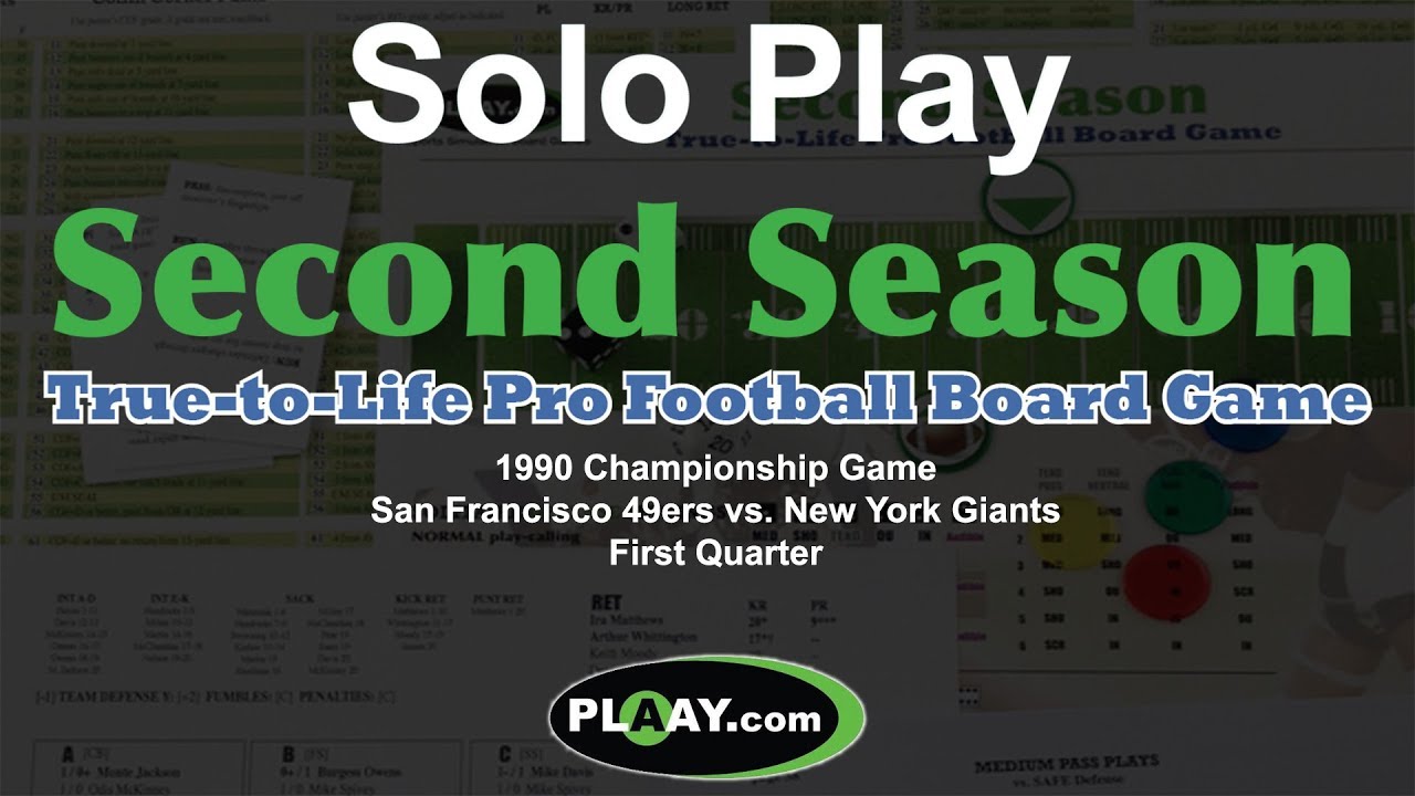 Second Season Football Solo Play YouTube