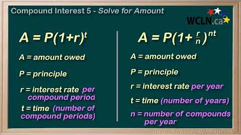 WCLN - Compound Interest 5 - Solving for A (DELETE - replaced - spelling mistake)