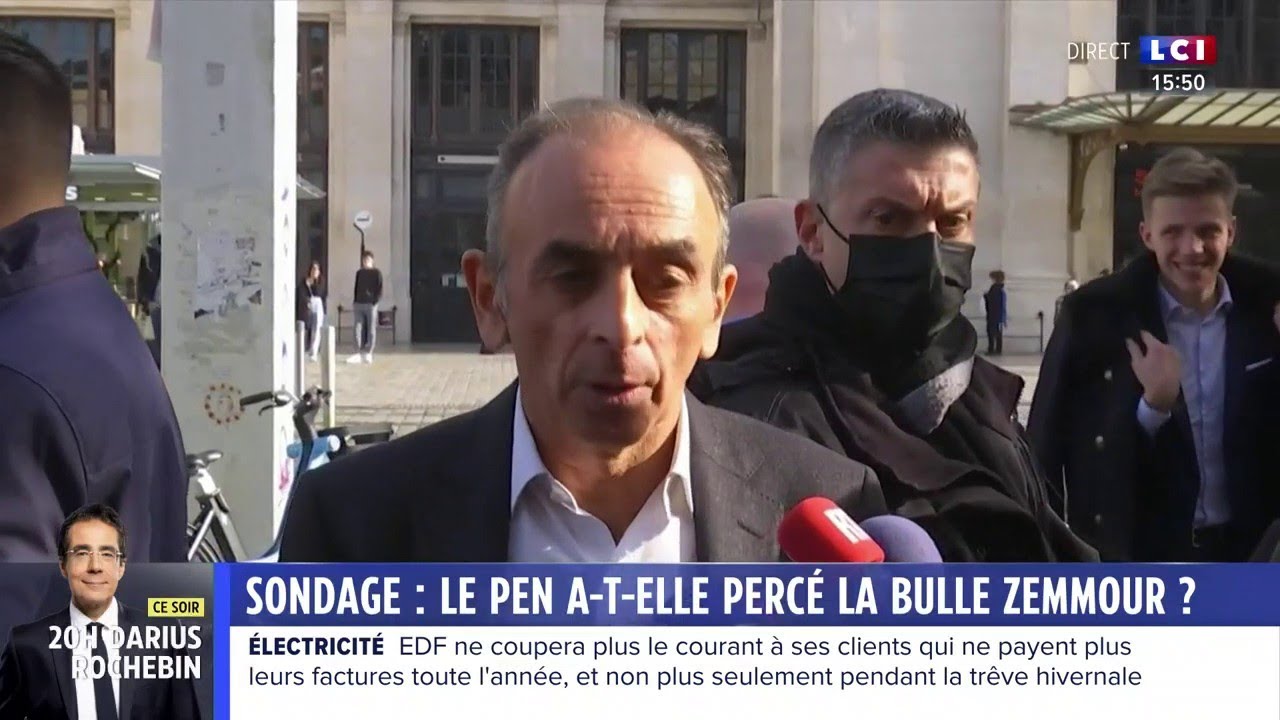 ZEMMOUR s'explique sur son tassement dans les sondages YouTube