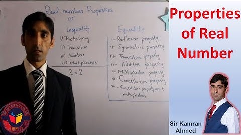 Properties or real number in Urdu/Hindi