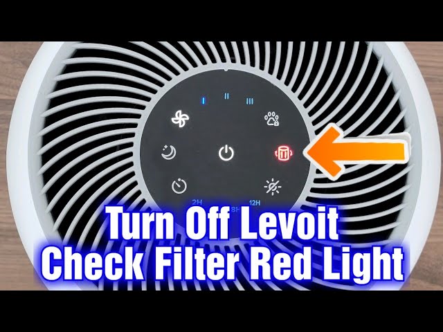 What is this red symbol telling me on top of my Levoit PUR131? It's been  blinking nonstop. I've changed the filter and I've pressed the reset  button. I can't find what this