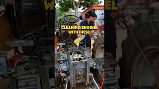 Cleaning engines with diesel #foryou #knowledge #unique #popular #machinery #world #interesting