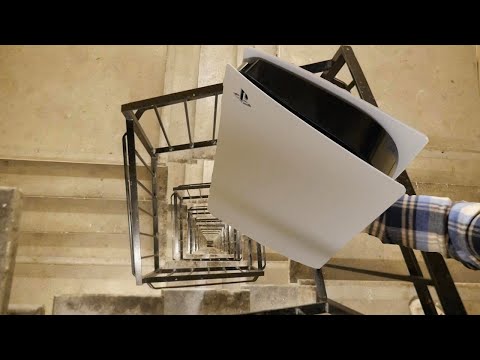 Dropping a Playstation 5 Down Spiral Staircase - Will it Survive?