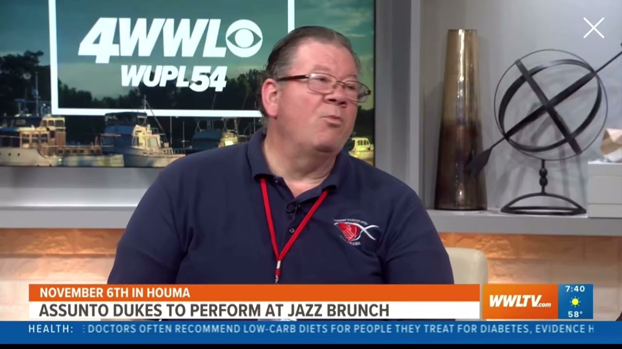 Spud McConnell on WWL/WUPL promoting the TCU Food Bank Jazz Brunch November 6th.