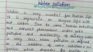 Water pollution essay in english writing