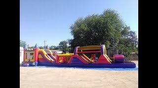 70ft Obstacle course and Jumper with slide in Moreno Valley, Riverside party jumpers,Menifee jumpers