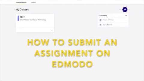 How to submit an assignment on Edmodo.