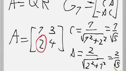 Numerical QR factorization with Givens rotation Example 3 (old, see description)
