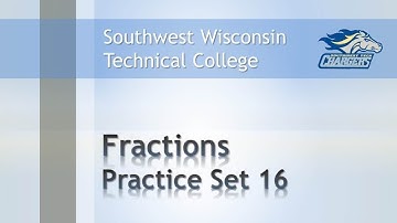Math Review  - Fractions Chapter Practice Set 16 "Add/subtract fractions w/ different denominators."