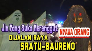 JIN BERWUJUD MENYERAMKAN DI JALAN RAYA SRATU-BAURENO