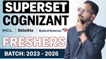 Finally Cognizant Superset On Campus Hiring Announced | HCL, Deloitte, Capgemini Jobs | Register Now