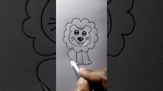 how to draw a lion  #art #drawing #shorts