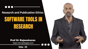 Software Tools in Research #profdrrajasekaran