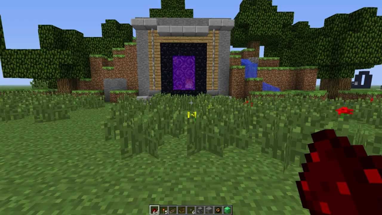 Minecraft tutoriel : Portail à ouverture et fermeture automatisé - YouTube