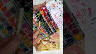 Painting colorful papers for a new lesson inside The Robens Nest  #art