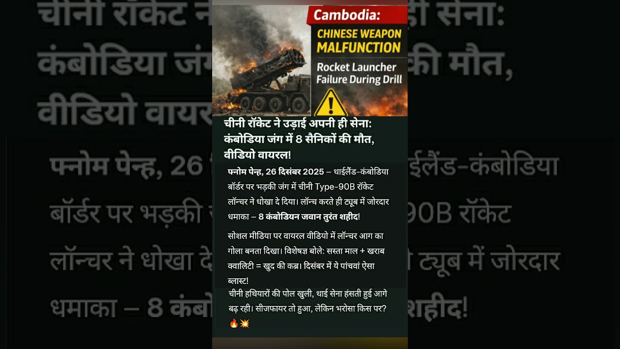 चीनी हथियार फेल 😱 कंबोडिया जंग में अपने ही सैनिक मारे! | ChineseWeaponsFail.🚀 