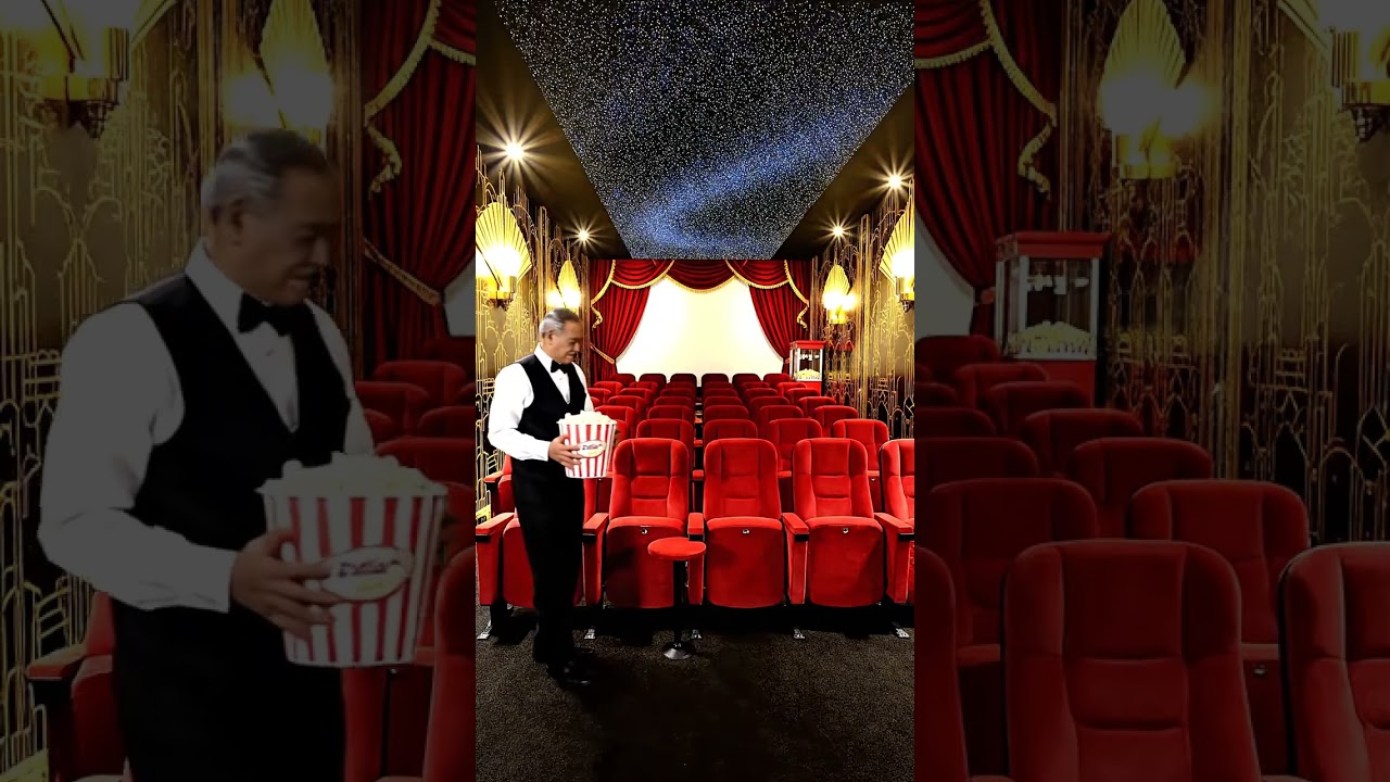 Empty Basement Becomes Stunning Art Deco Home Theater!