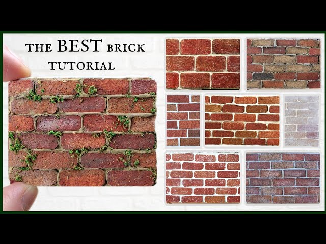 How To Make Miniature Brick Wall // DIY Dollhouse - Part 3 