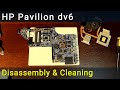 How to disassemble and clean laptop HP Pavilion dv6