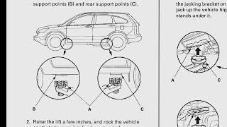 Jack Points on a 2007-2011 Honda CR-V 2009 Car Jacking Lifting Points Manual