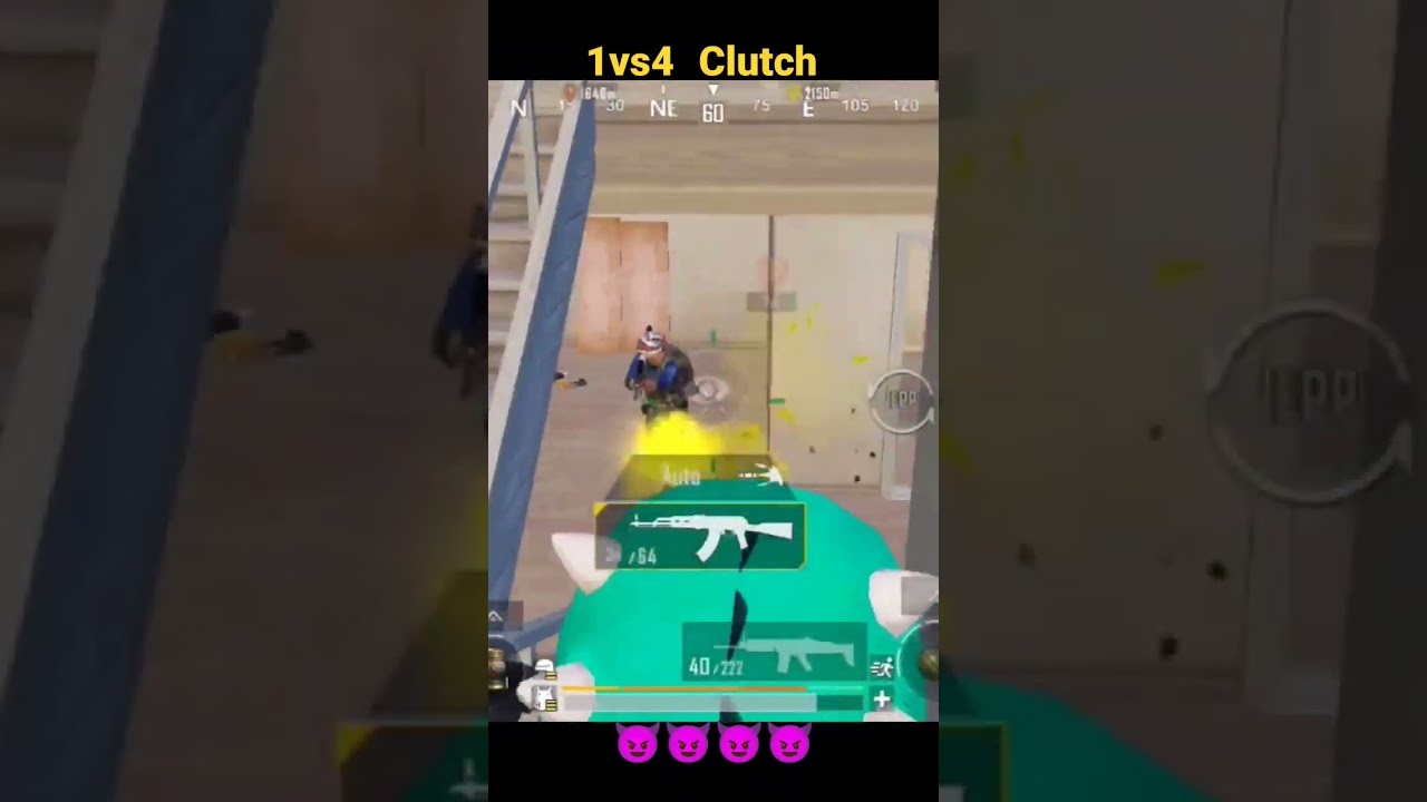 1vs4 clutch Bgmi @