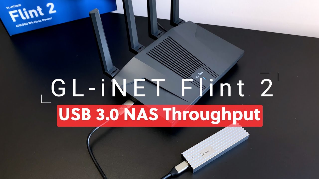 GL-iNet Flint 2 - USB 3.0 Network Attach Storage (NAS) Throughput