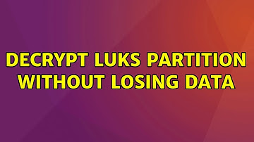 Decrypt LUKS partition without losing data