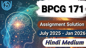 BPCG 171 Assignment 2025-26 | Complete Solution in Hindi | IGNOU Solved Answers