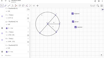 Cara membuat lingkaran dan unsur-unsur lingkaran menggunakan geogebra classic