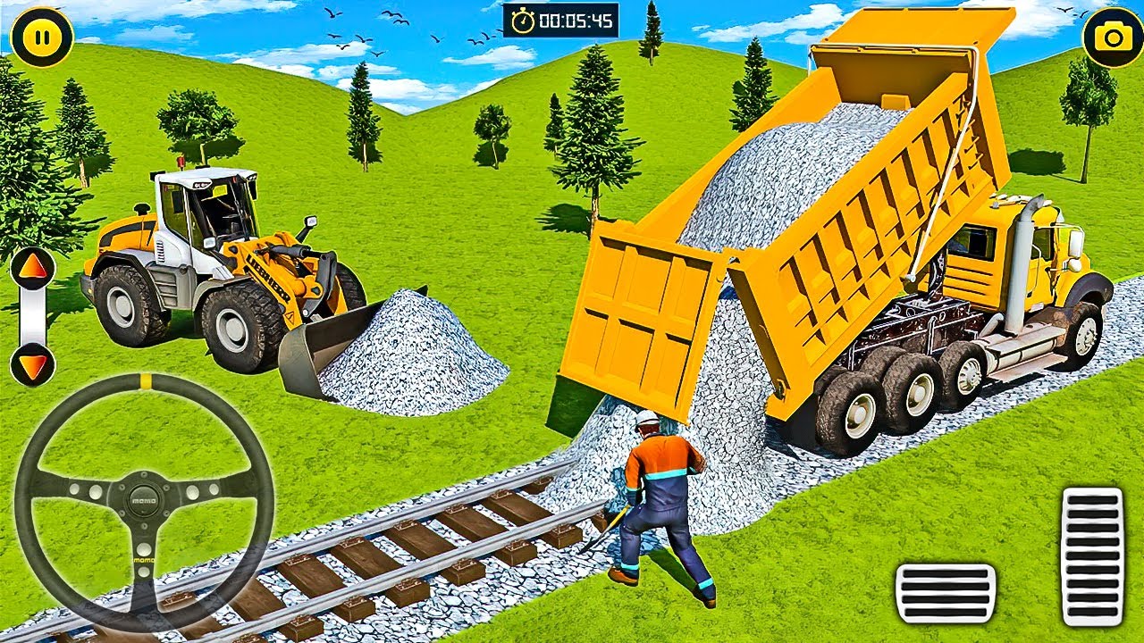 Train Track Builder Simulator – City Construction JCB Game 3D – Android Gameplay