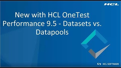 OneTest Performance - Datasets vs Datapools