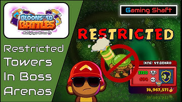 Bloons TD Battles - RESTRICTED Towers in Boss Arena - Playing BEKRO :O - Bloonarius Swamp