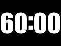 60 Minute Timer | BIGGEST Numbers Ever | Ultra Bold | Black Screen | Start &amp; End Sound