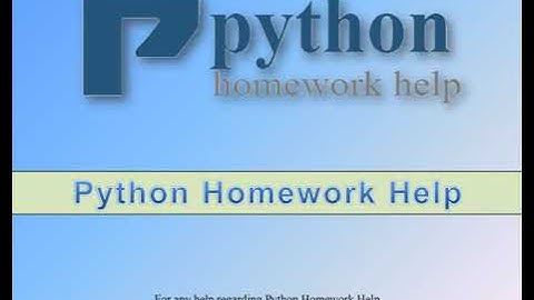 Python Homework Help