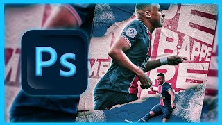 How to make a Mbappé football visual! - Abstract Football Poster Tutorial (Photoshop)
