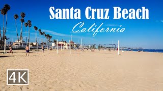 [4K] Santa Cruz Main Beach  California  Walking Tour