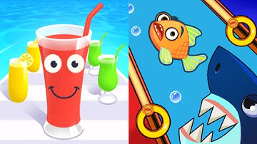Juice Run vs Save The Fish Satisfying ASMR Gameplay (Android,ios) (New Update)