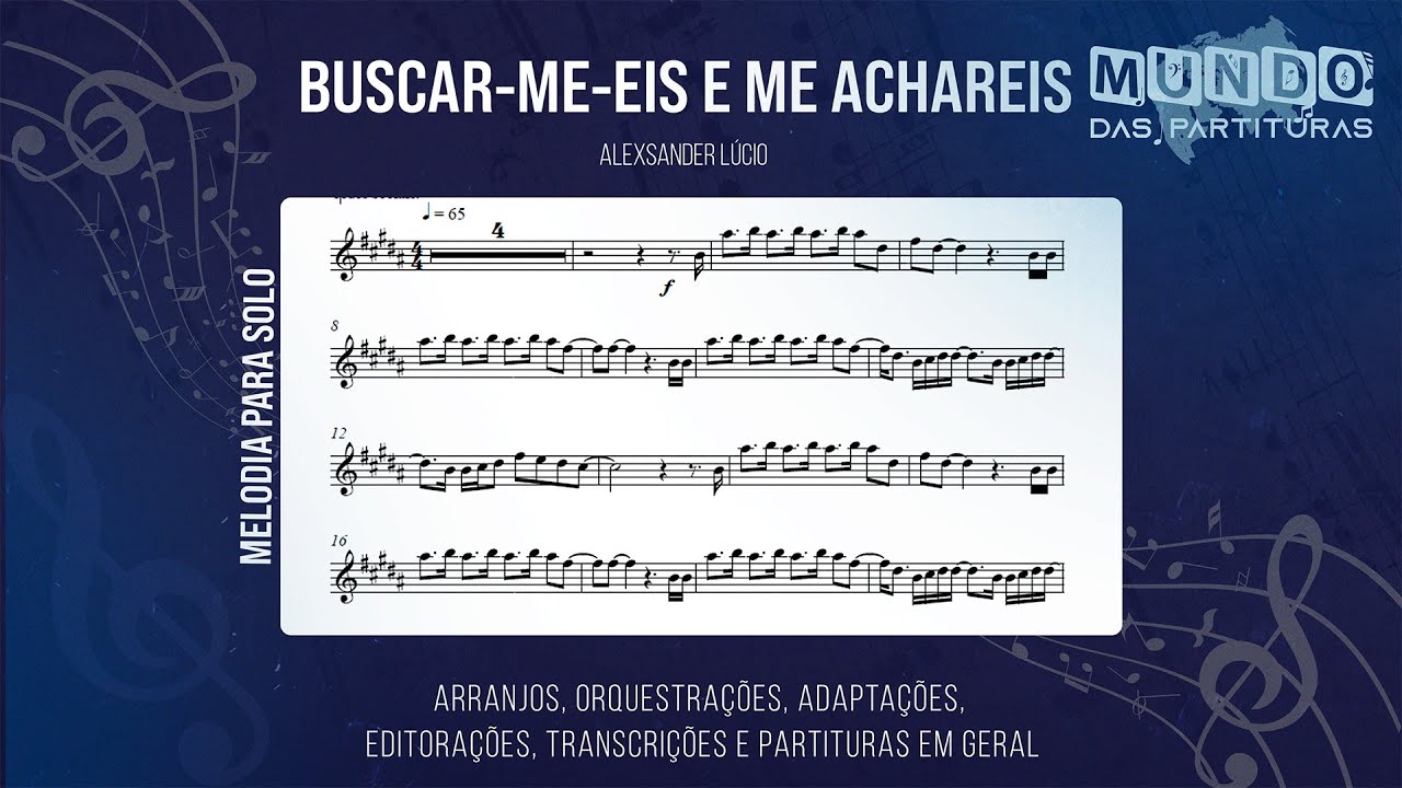 BUSCAR-ME-EIS E ME ACHAREIS - Alexsander Lúcio 🎺Partitura Trompete ...