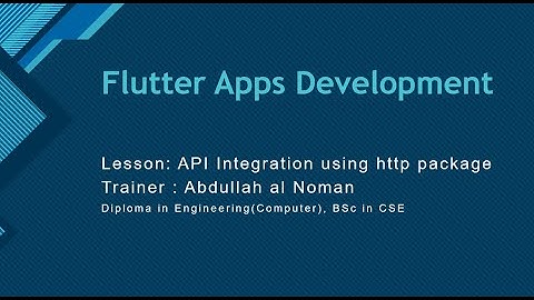 Lesson 20 : Rest API integration with Getx Flutter | Flutter Apps Development Live Class-2023