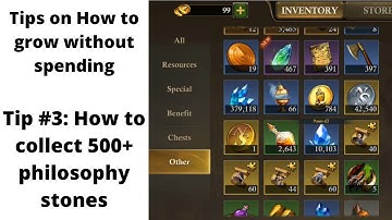 KING OF AVALON: How to grow without spending | Lesson 3 | How to collect 500+ philosophy stones