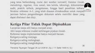 Live Streaming Pencarian Standar Etika dan Akhlak  Ahad, 26  Juli 2026 (Malam)