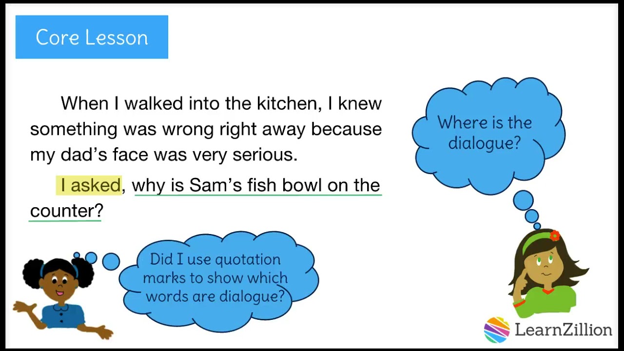 Use quotation marks to show dialogue - YouTube