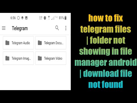 how to fix telegram files | folder not showing in file manager android | download file not found