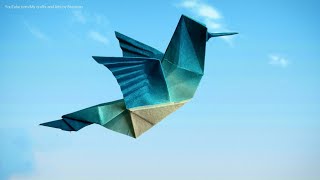 Tutorial - How to make an Origami bird easily || DIY paper flying Bird