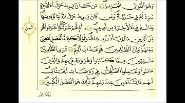 سورة الشورى-الشيخ علي الحذيفي-رواية قالون