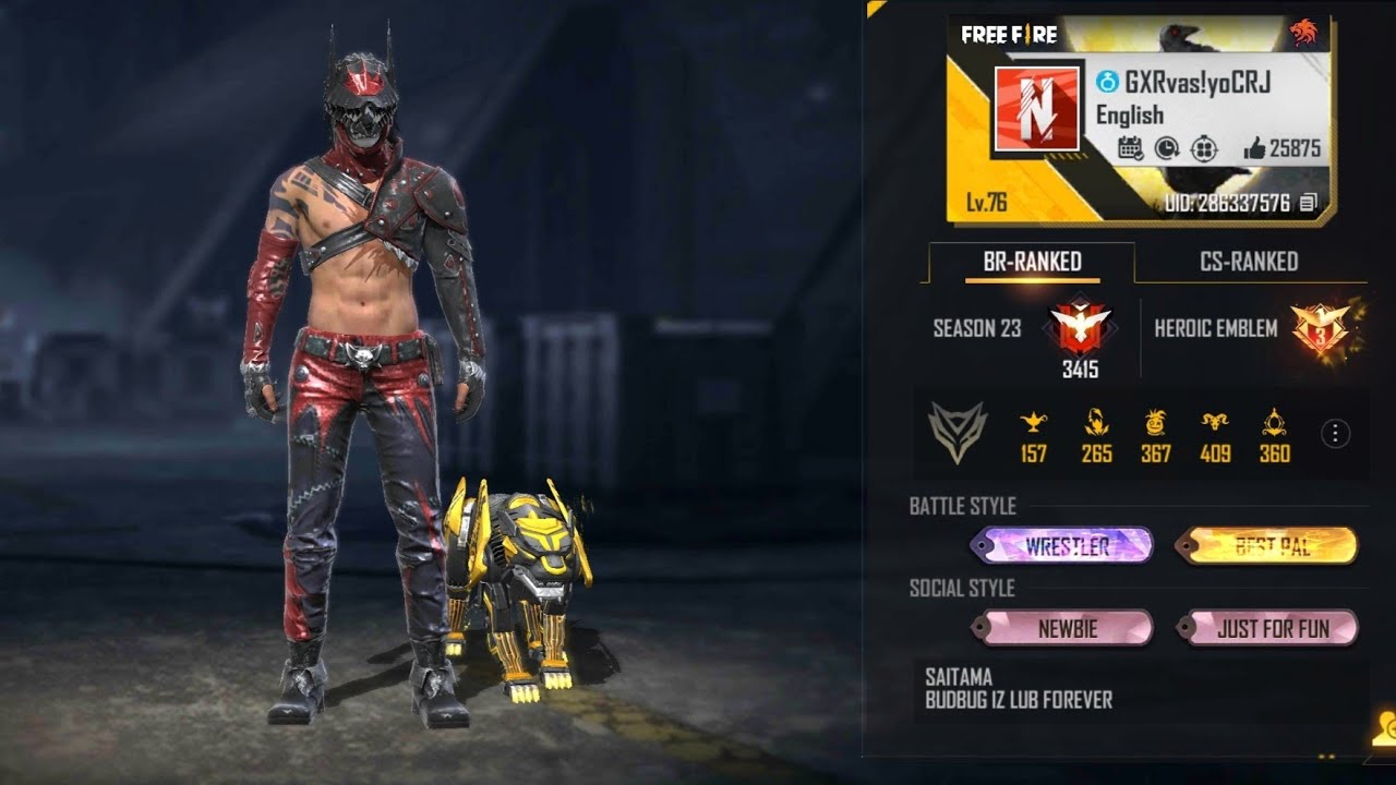 VASIYO CRJ 7 🤩|| GARENA FREE FIRE || 