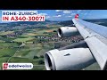 Edelweiss Airbus A340-300 | Trip Report Rome ✈Zurich BUSINESS CLASS | Takeoff-Landing &amp; Cockpit [4K]