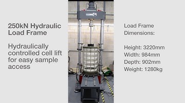 250kN Load Frame Hydraulically Controlled Cell Lift