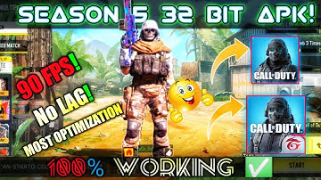 How to download 32 bit cod mobile for season 5 update | 32 bit codm | 32 bit codm 5s |fix lag config