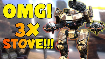 OMG! 3x STOVE! KID CINDER Grom New Test Server Living Legend Machine | War Robots Titan Gameplay WR